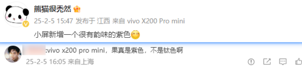 传vivo X200 Pro mini将新增紫色配色 预计售价不变